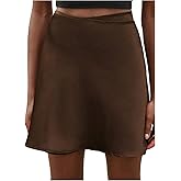 Milumia Women's High Waist Tie Wrap Skirt Ruffle A Line Summer Beach Short Skirts