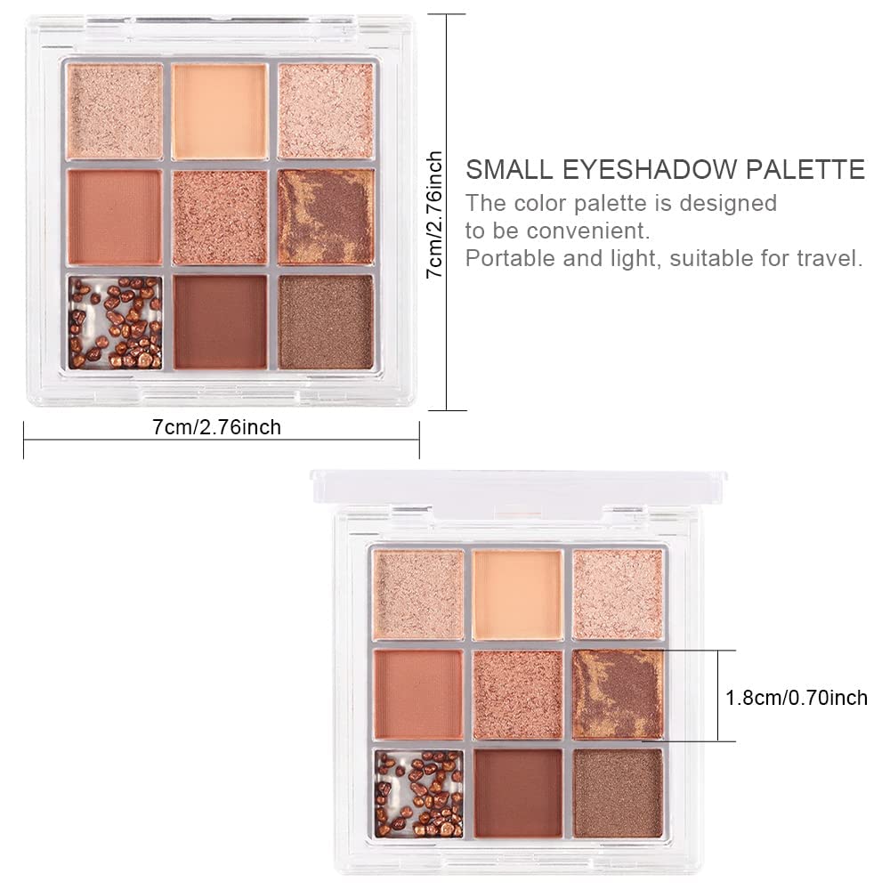 AMY'S DIARY Dark Brown EyeShadow Palette, Copper Eyeshadow glitter brown matte Shimmer Makeup,Hazel Eyes Eyeshadow Palette,smokey eye eyeshadow palette waterproof Long Lasting