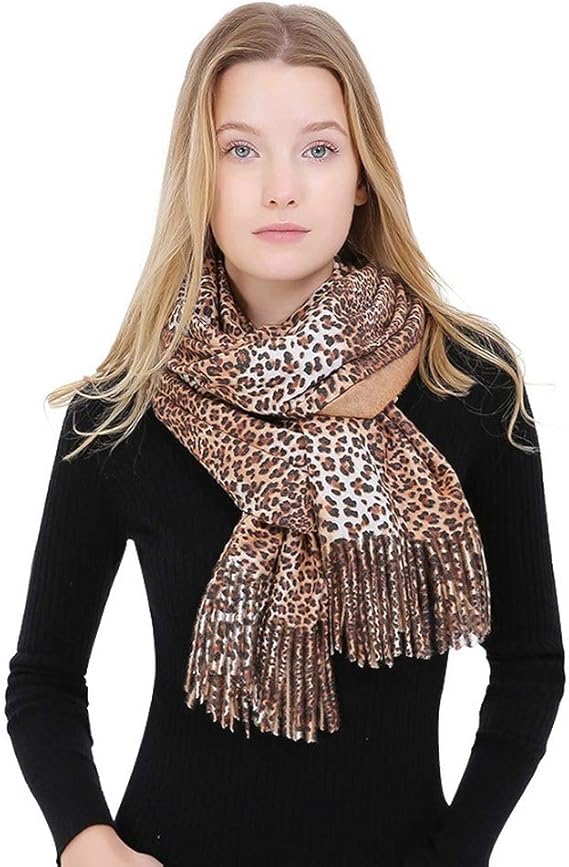 Damen Schal Herbst Und Winter Leopard Imitation Kaschmir Wärme