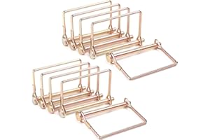 TRULEEGO 10 Pack 1/4x4 Inch Trailer Coupler Pin Heavy Duty Wire Lock Pin PTO Shaft Locking Hitch Pin Safety Towing Hitch Pin Trailer Accessories for Farm Trailers Wagons Lawn Garden (Gold)