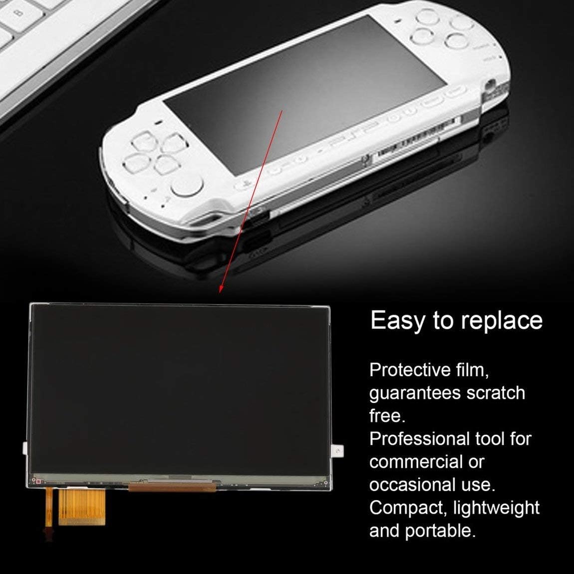 Amazon Com Psp 3000 Screen Original Lcd Display Screen Replacement Parts Psp Accessories For Psp 3000 Damaged Lcd Screen Electronics