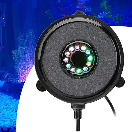 oiikury lampara de acuario de burbujas sumergible para pecera luz led que cambia de color lampara de burbuja de aire submarina