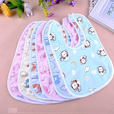 My NewBorn Baby Cotton Bibs (6 Pcs.FastDry)