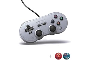 8Bitdo SN30 Pro USB Wired Controller Retro Classic Gamepad for Switch, PC Windows & Raspberry PI (Gray Edition)