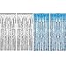 Sumind 4 Pack Foil Curtains Metallic Fringe Curtains Shimmer Curtain for Birthday Wedding Party Christmas Decorations (Silver and Light Blue)