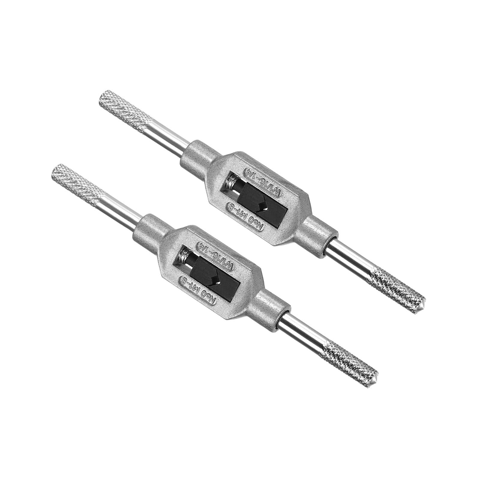 CoCud Tap Wrench Handle, Fit M1-M8 W1/16-1/4 Taps Size, Zinc Alloy & Carbon Steel Adjustable Wrench Reamer Tapping Hand Tool - (Applications: for Tapping Operations), 2-Pieces