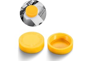 BESTMOY 2PCS Engine Coolant Overflow Reservoir Cap, OEM #2171279900, 21712-79900 Replacement, Compatible with 2003-2017 EX35 FX37 EX37 G35 Q70 QX50 G25 G37, Car Accessories (Yellow)