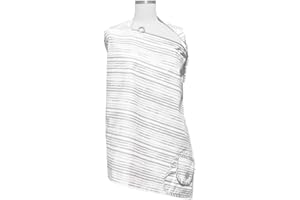 Boppy Nursing Cover for Breastfeeding, Gray Watercolor Stripes, Apron Style with Storage Pocket, Rigid Neckline to See Baby While Feeding, and Breastfeeding or Pumping
