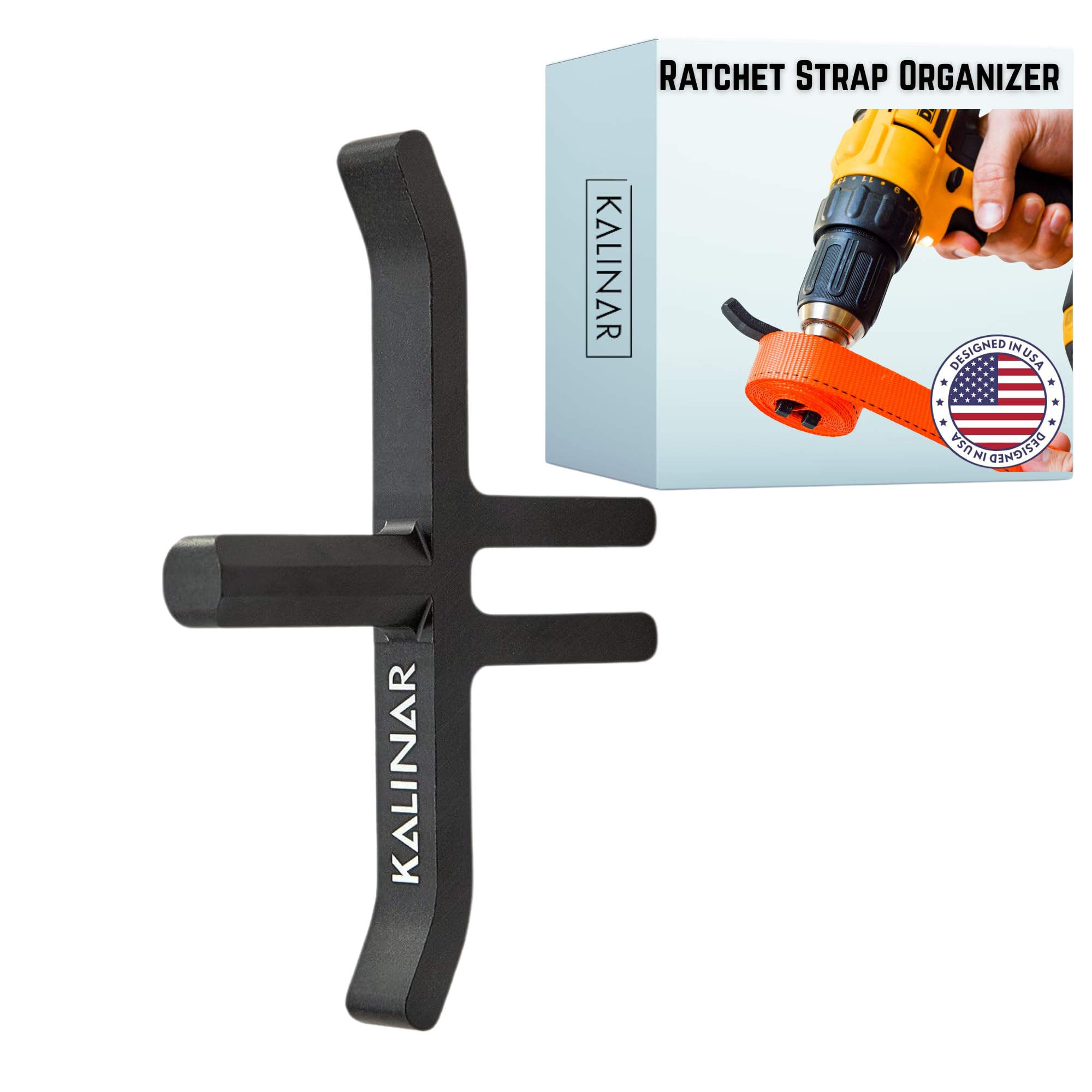Kalinar Tie-Down Strap Winder Drill Attachment - Ratchet Strap Roller Tool