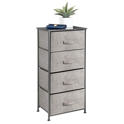 mDesign Vertical Dresser Storage Tower 4 Drawers