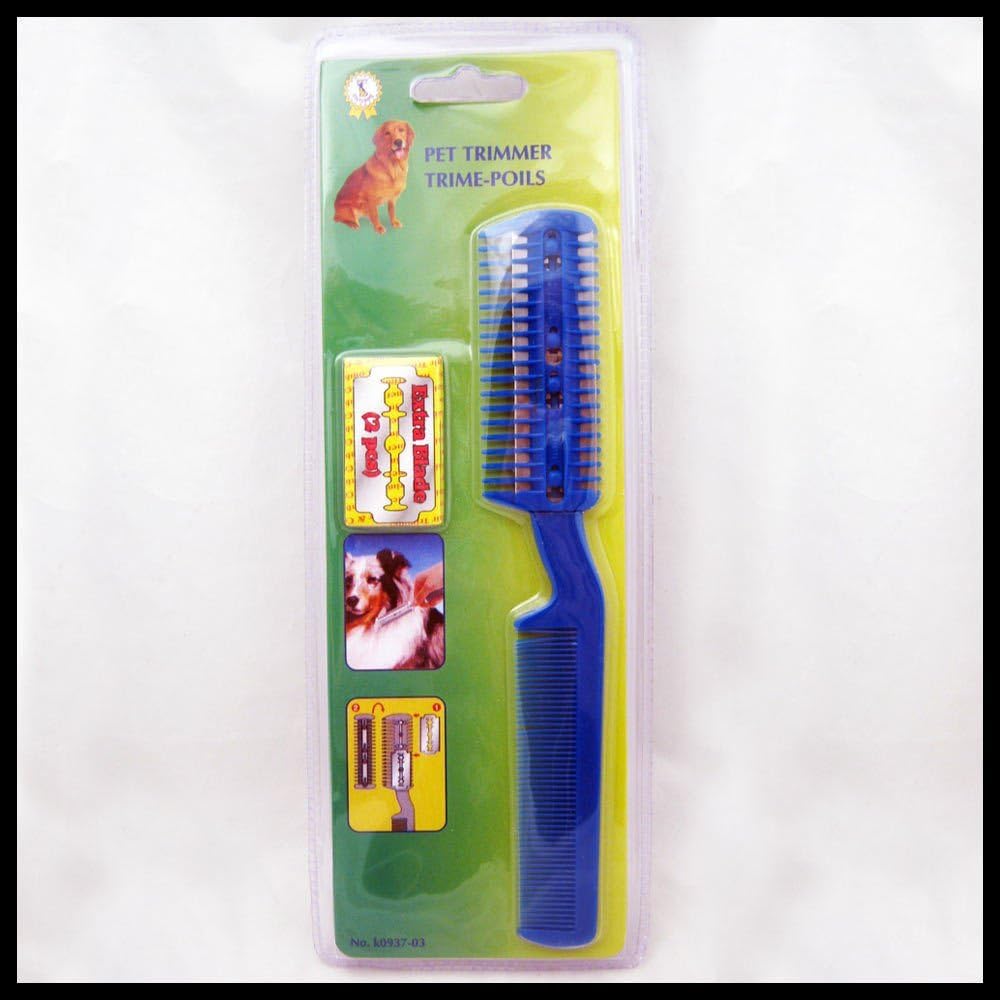 comb with razor for cutting dog hair