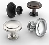 FURNIWARE 12pk Brushed Satin Nickel Cabinet Knobs Door Drawer Hardware 1-1/4" view 2