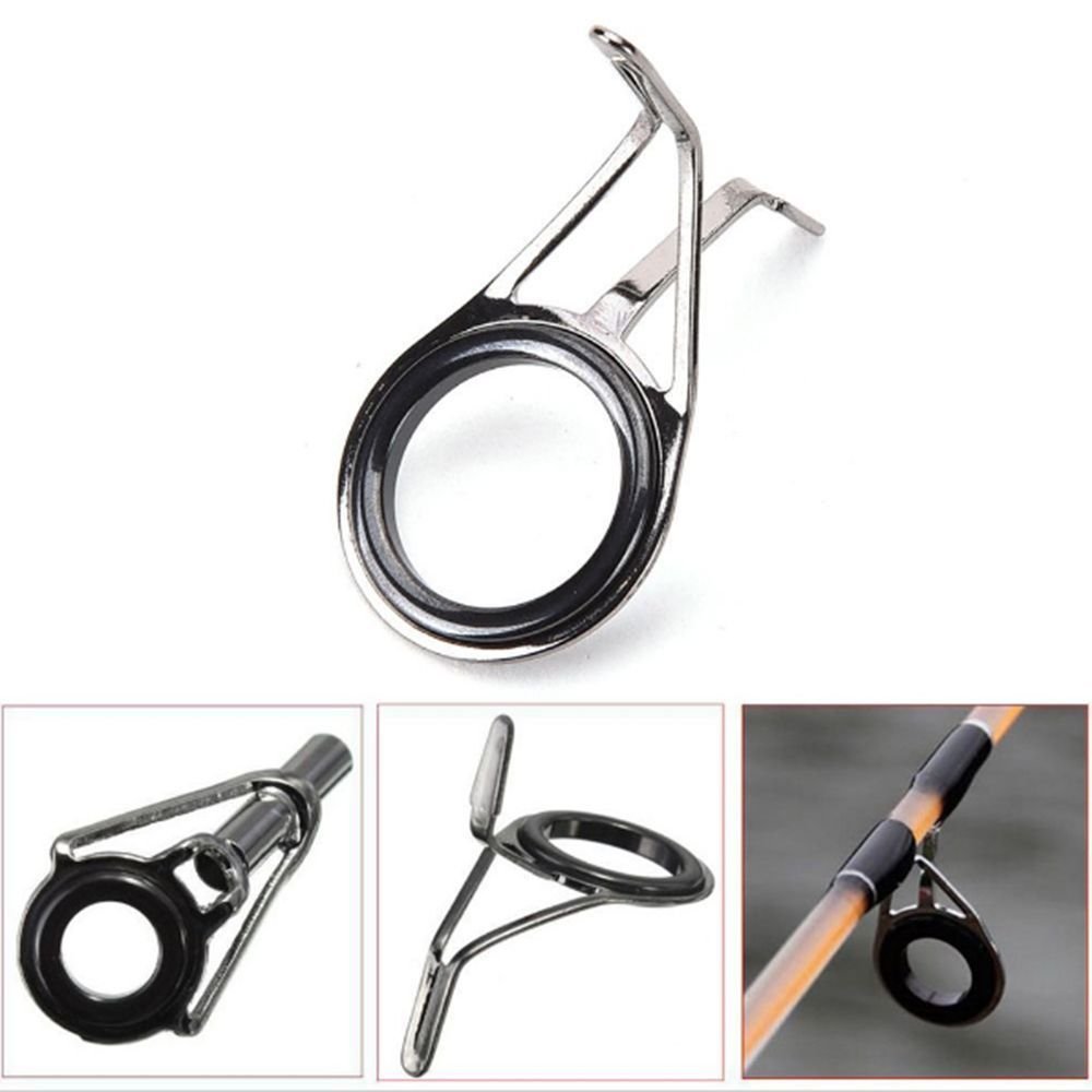 4 Black Fishing Rod Guides Size 18 Rod Building Guides, Tips & Ferrules