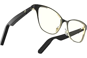 Lucyd - Bluetooth Audio Glasses - Women Smart Glasses w/Blue-Light Protection - Open Ear, Noise Canceling Wireless Mics