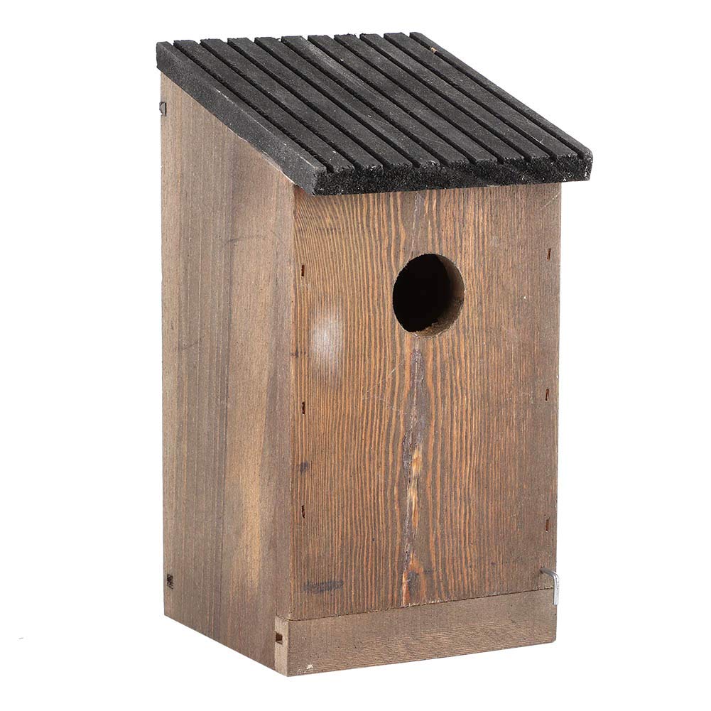 Wood Bird House, Hanging Bird Nesting Box, Woody Woodpecker House Woodland Cabin Resting Place for Birds, Outdoor Decor and Wooden Garden Decoration - Moisture Proof