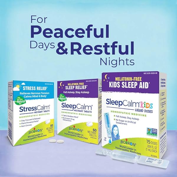 BOIRON SLEEPCALM SLEEP AID FOR DEEP, RELAXING, RESTFUL NIGHTTIME SLEEP – MELATONIN-FREE AND NON HABIT-FORMING – 60 COUNT