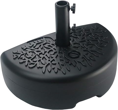 Amazon Com Sunnyglade 40 Lb Half Moon Shaped Water Filled Umbrella Base Patio Umbrella Stand Black Garden Outdoor