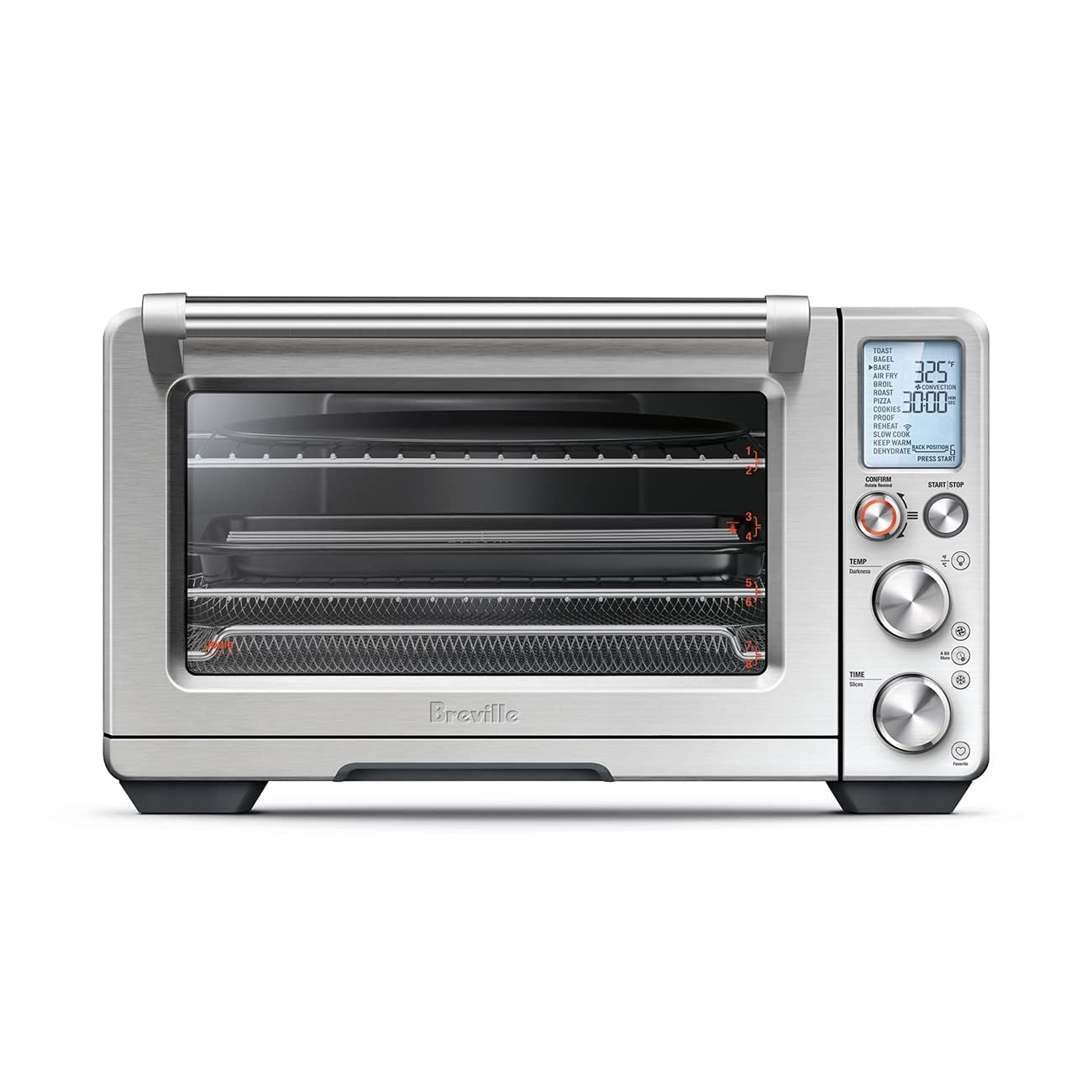 Breville BOV950BSS Joule Smart Oven Air Fryer Pro Horno de encimera, acero inoxidable cepillado