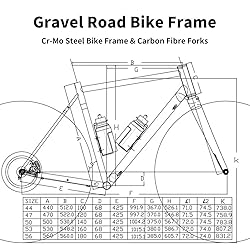 BSFHQS Gravel Bikes Framest Road Bike Frame 700C