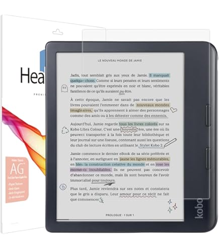 Kobo Libra 2 Cover MoKo 3-Pack Matte Screen Protector Fits Kobo Libra Colour 7 Anti-fingerprint E-reader Screen Protector - View #7