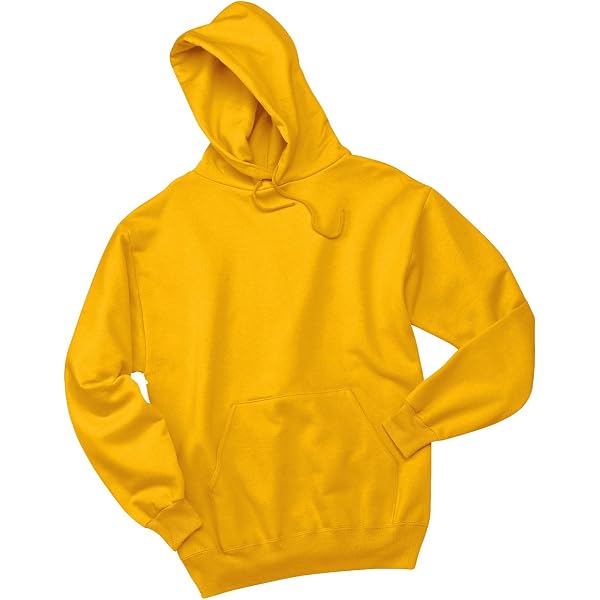 Jerzees Adult NuBlend Hooded Pullover Sweatshirt - Gold, Size Large