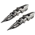 2-4Pcs Punk Full Armor Knuckle Joint Claw Finger Ring Set Gothic Adjustable Rock Hinged Ring for Women Men Jewelry Gift Halloween Cosplay Party Costume Accessory