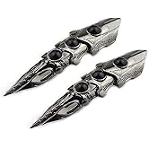 2Pcs Punk Full Armor Knuckle Joint Claw Finger Ring Set for Men Women Jewelry Gift Gothic Beaded Hinged Ring Halloween Cosplay Party Costume Accessory