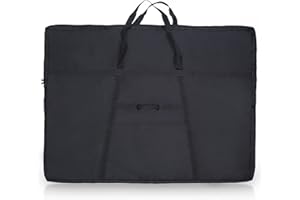 JJRING Dacron Light Weight Large Size Art Portfolio Tote Bag, 32x42 Black Carring Storage Case For Poster, Sketching and Drawing