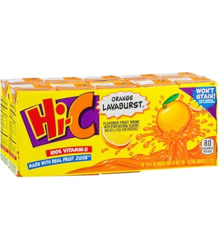 Amazon.com : Hi-C Orange Lavaburst Fruit Drink Aseptic Pack 10 pk