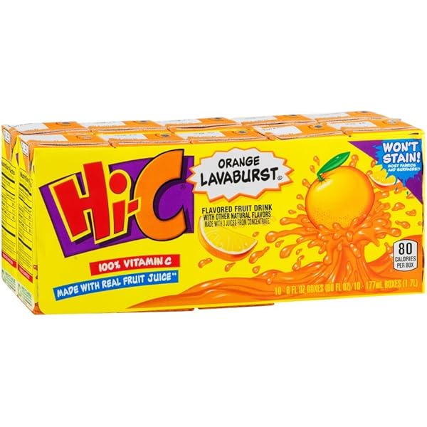 HI-C おまけ Amazon.com : Hi-C Orange Lavaburst Fruit Drink Aseptic Pack 10 pk