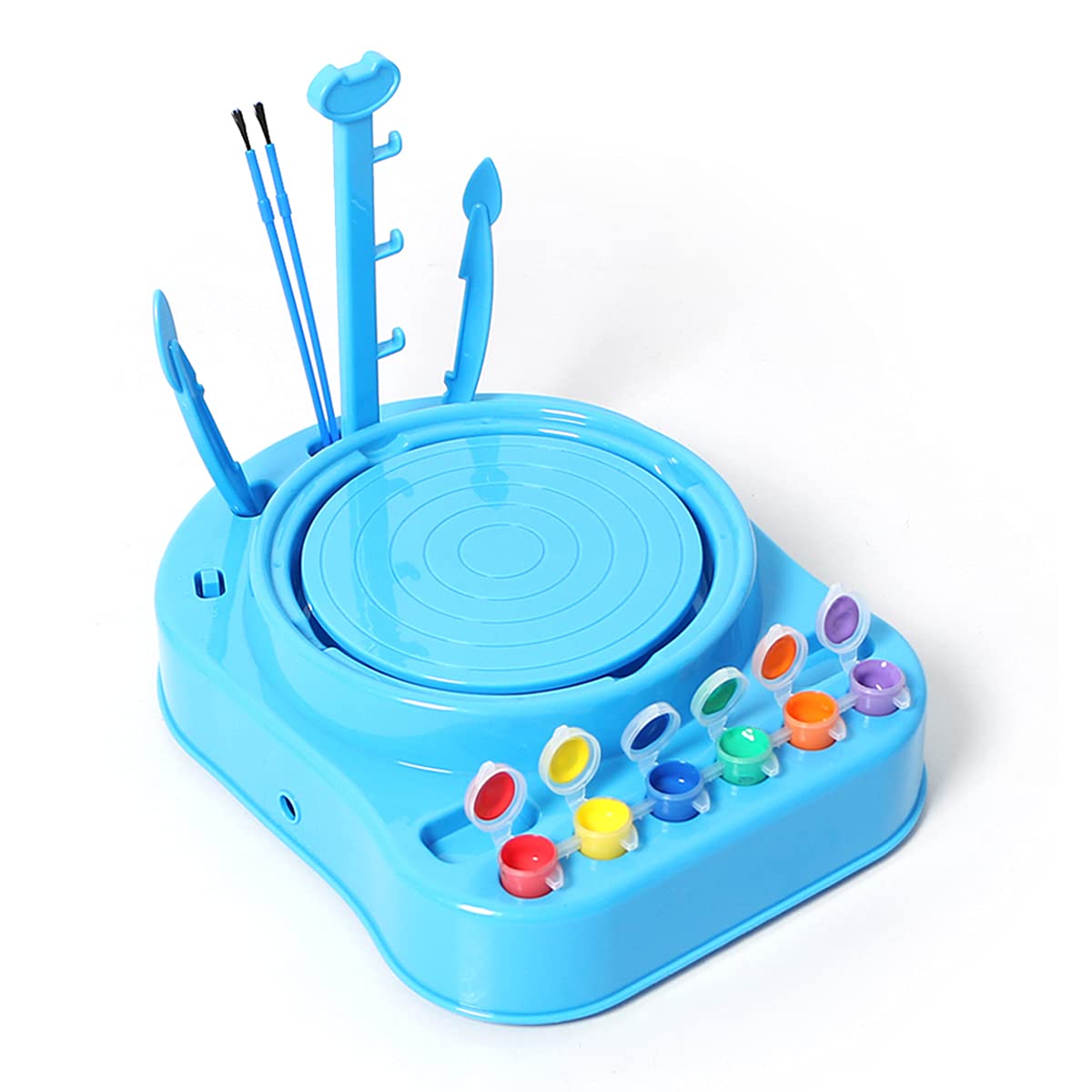 TengRui Pottery Wheel Art Craft Kit for Kids Age 8 and Up,Dry Clay Refill Argil, Artist Studio Spin Clay Game, DIY Educational Toy (Blue)