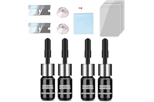 APLSS Windshield Repair kit, Car Windshield Nano Crack Repair- 4 Resin Bottles and 10 Curing Films, Easy to USE Automotive Glass Nano Repair Supplement Fluid Glue Chips Crack Repair Kit