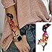 Kotbs 6 Sheets Sexy Temporary Tattoo Body Art 3d Fox Owl Flower Tattoo Sticker for Women Girl Fake Tattoos Painless Stickers