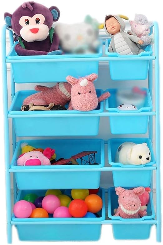 blue toy storage
