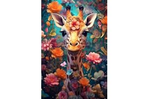 GemZono Diamond Painting Kits DIY 5D Diamond Painting for Adults&Kids Giraffe Diamond Art Kits Paint with Round Diamond Full Drill Diamond Dots Arts Painting Kits for Home Wall Decor Gifts(12x16inch)
