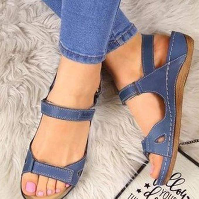 ladies flat walking sandals