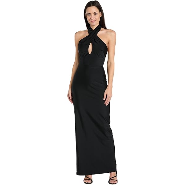 halter neck yellow dress Yellow Maxi Dress Halter Neck main image 1