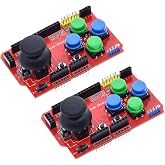 HiLetgo 2pcs Gamepad Joystick Shield for Arduino Expansion Board Analog Keyboard and Mouse Function