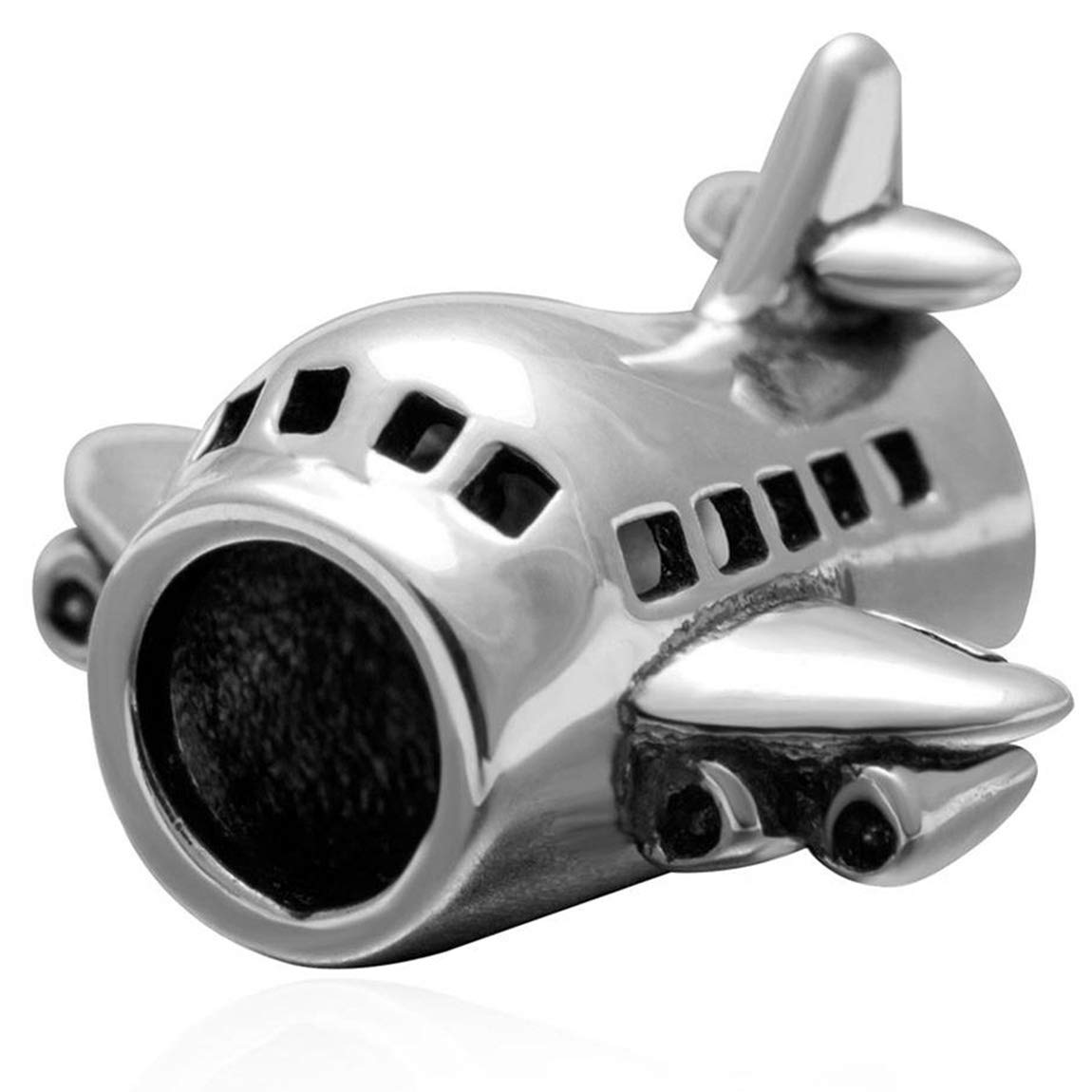 Airplane Travel Charms, Fit Pandora Holiday Bracelet, 925 Sterling Silver Passenger Flights Plane Beads, Aircraft Gift for Pilot/Graduation/Mothers Day/Best Friends