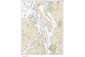 Paradise Cay Publications, Inc. NOAA Chart 18441: Puget Sound-Northern Part, 34.2 X 45.1, Traditional Paper