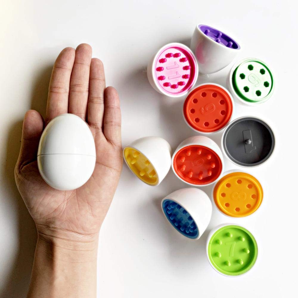 12 Uova Abbinate Per Bambini - Gioco Educativo Di Riconoscimento Colori E Forme | Uova Di Pasqua In Plastica | Giocattolo Montessori Per Bambini E Bambine