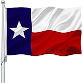 Texas State Flag 2x3 Double Sided Outdoor-Heavy Duty 210D polyester Sewn TX Flags Banner with 2 Brass Grommet Weatherproof Fade Resistant Indoor