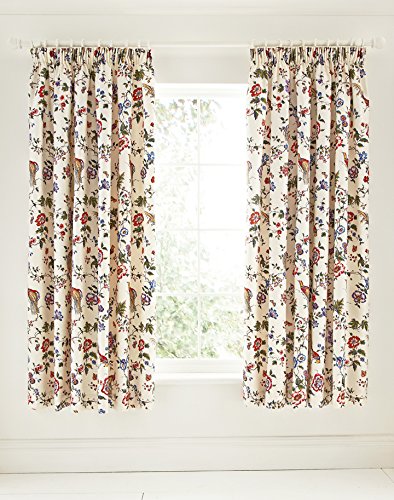 V A Birds Of Paradise Curtains Unlined Pair Sateen Multi