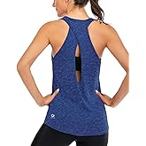 ICTIVE Womens Cross Backless Workout Tops for Women Racerback Tank Tops Open Back Running Muscle Tank Yoga Shirts