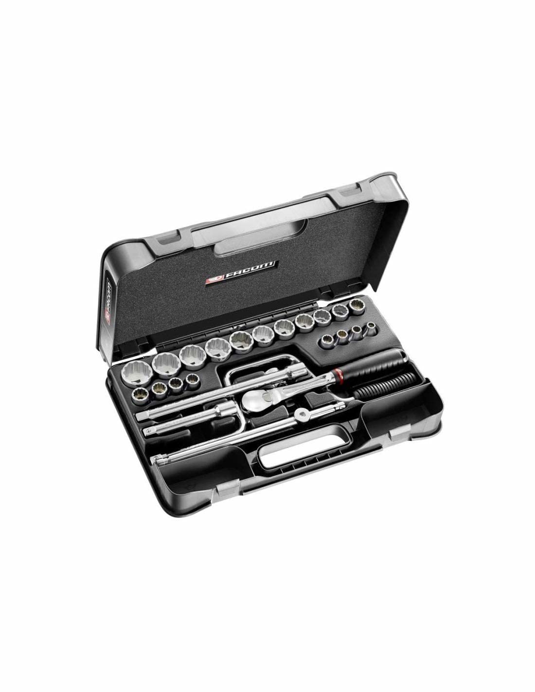 FACOM SL.161-3P12U Series SL.161 1/2" Inch 12-Point Socket Set, 25-Piece