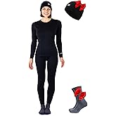 Merino.tech Merino Wool Base Layer Women Set - Midweight Merino Wool Underwear Women Top, Bottom