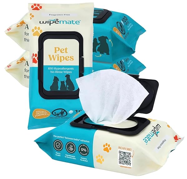 WIPEMATE 400CT PREMIUM DOG & CAT PET WIPES...