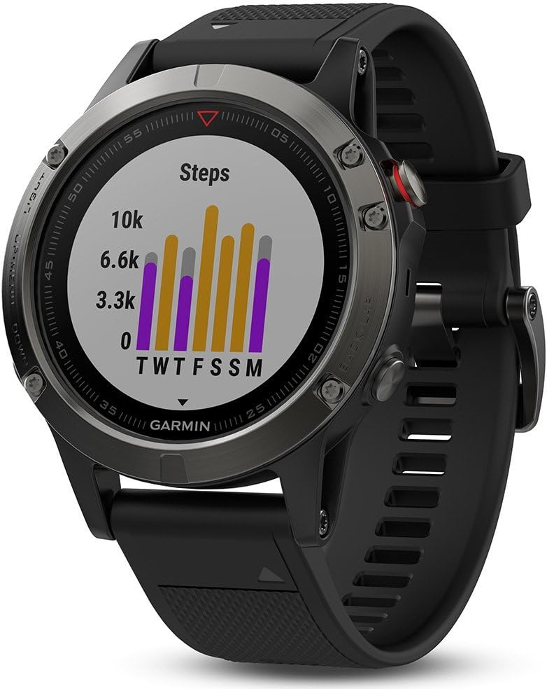 Garmin Fenix 5 - Slate Gray with Black Band (Renewed)