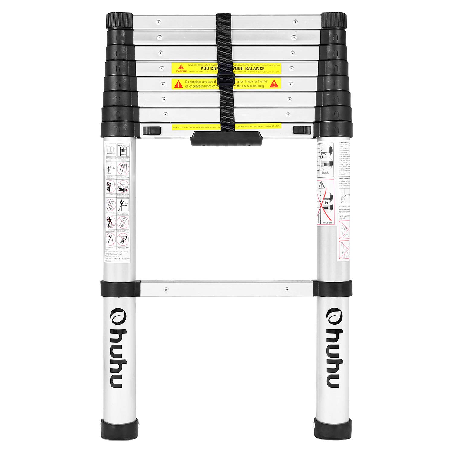 Buy Ohuhu 8.5 FT Aluminum Telescoping Ladder, OneButton Retraction