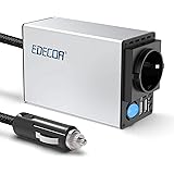 EDECOA inversor 300w Inversor de corriente para coche 12v 220v inversor mechero 2 puertos USB convertidor 12v 220v
